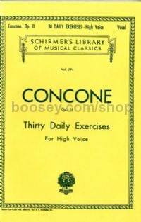 Thirty Daily Exercises Op. 11 For High Voice (Schirmer's Library of Musical Classics)