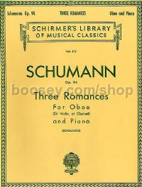 3 Romances oboe (or violin or clarinet) & piano Lb413