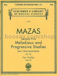 75 Melodious And Progressive Studies Op.36 Book 1 - Violin