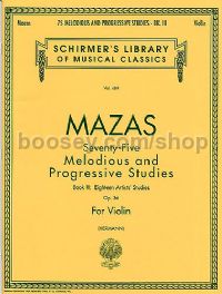 75 Melodic & Progessive Studies Op. 36 Bk3 Violin