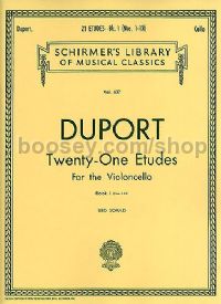 21 Etudes For Solo Cello Book 1 Nos. 1-13 (Schirmer's Library of Musical Classics)
