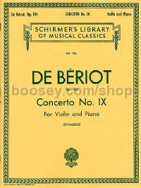 Violin Concerto No.9 In A Minor Op. 104 Violin/Piano (Schirmer's Library of Musical Classics)