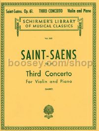 Concerto No.3 Op. 61 Violin/piano (Schirmer's Library of Musical Classics)
