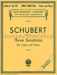 Three Sonatinas For Violin & Piano Op. 137 (Schirmer's Library of Musical Classics)