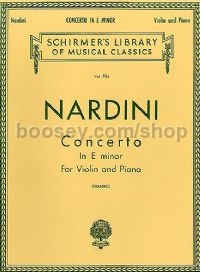Violin Concerto In E Minor (Schirmer's Library of Musical Classics)