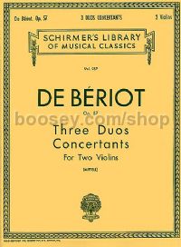Three Duos Concertante For Two Violins Op. 57 (Schirmer's Library of Musical Classics) 