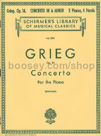 Piano Concerto In A Minor Op. 16 Two Pianos Lb1399 (Schirmer's Library of Musical Classics)