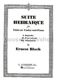 Suite Hébraïque for viola (or violin) & piano