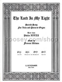Lord Is My Light in D Medium High Voice & Piano/Organ St433