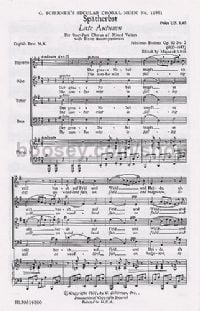 Spatherbst (Late Autumn) Op. 92 No.2 SATB choir & piano