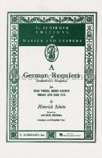 German Requiem Musicalische Exequien - Mixed Vocal Score
