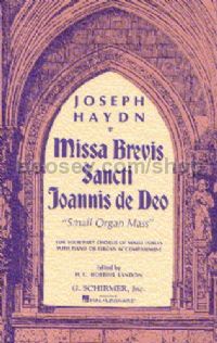 Mass Bb Missa Brevis SATB Vocal Score