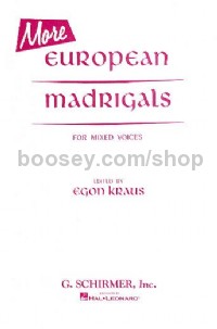 More European Madrigals for Mixed Voices - SATB