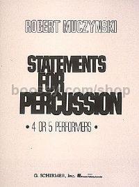 Statements for Percussion - Score