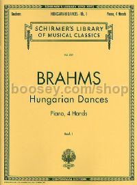 Hungarian Dances For 1 Piano, 4 Hands Book 1 (Schirmer's Library of Musical Classics)