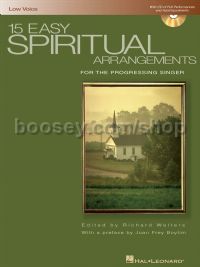 15 Easy Spiritual Arrangements (Bk & CD) low voice