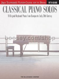 Classical Piano Solos, Fifth Grade (Modern Course)