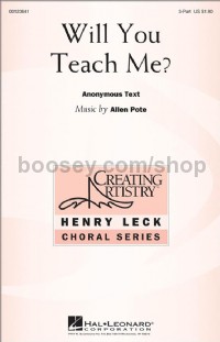 Will You Teach Me? (3-Part Choir)