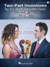 Two Part Inventions by J.S. Bach for Cello Duet (Book & Online Audio)