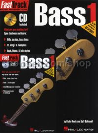 Fast Track Bass Guitar Method Bk/CD/DVD