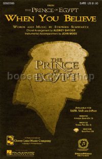 When You Believe (prince Of Egypt) 2pt 
