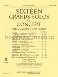16 Grand Solos de Concert for clarinet & piano (score)