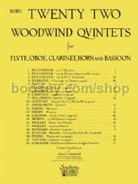 22 Woodwind Quintets - horn part