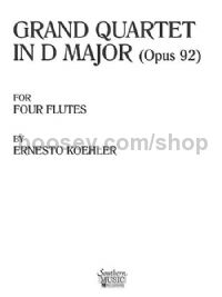 Grand Quartet in D major, Op. 92 for flute quartet (score)