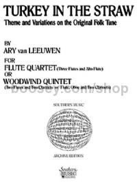 Turkey in the Straw for flute quartet (score)