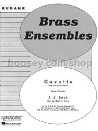 Gavotte (from the Sixth Sonata) for brass quartet