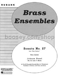 Sonata No. 27 (from "Hora Decima") for brass quintet (score)