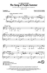 The Song of Purple Summer (SATB)