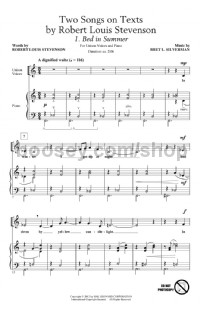 Two Songs on Texts by Robert Louis Stevenson (Unison Choral Score)