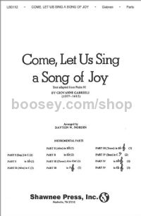 Come, Let Us Sing a Song of Joy - instrumental accompaniment (set of parts)