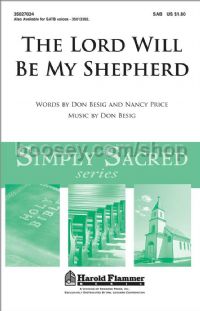 The Lord Will Be My Shepherd for SAB choir