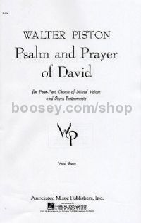 Psalm And Prayer Of David - SATB