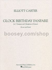 Glock Birthday Fanfare for 3 Trumpets and Vibraphone