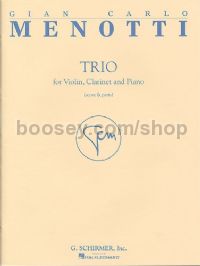 Trio for violin, clarinet & piano (score & parts)