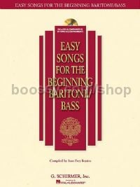 Easy Songs Beginning Baritone/Bass & Piano (Book & CD)