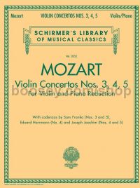 Violin Concertos Nos 3, 4 & 5 - Violin & Piano Reduction