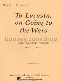 To Lucasta (On Going To Wars) - Medium Voice & Mixed Voices