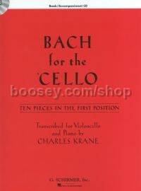 Bach For The Cello - 10 Easy Pieces In 1st Position (Book/Online Audio) 