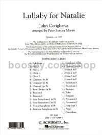 Lullaby for Natalie (Full Score)