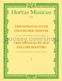 Trio Sonatas By Old English Masters Book 1 recorder