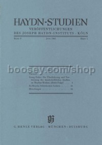 Haydn-Studien Band 1 Heft 1 (Juni 1965)