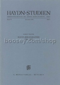 Haydn-Studien Band 6 Heft 3 (Dezember 1992)
