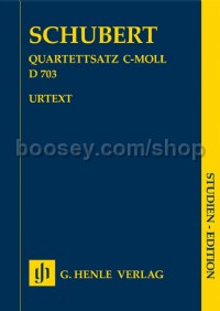 Quartettsatz c-moll D 703 SE (Study Score)