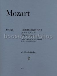 Concerto for Violin No.5 in A Major, K. 219 (Piano Reduction)