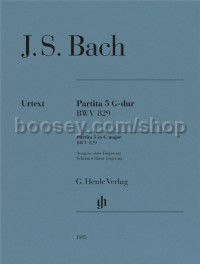 Partita no. 5 G major BWV 829 without Fingering (Piano Solo)
