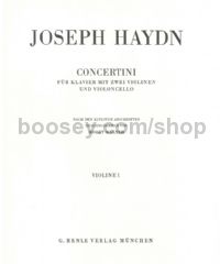 Concertini for Piano (Harpsichord) with Two Violins & Violoncello (Violin I Part)